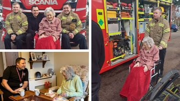 Fire Service visit Brixworth care home to make resident’s wish come true